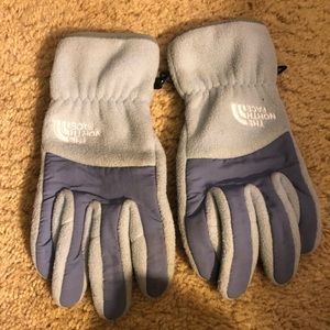 Blue North Face Gloves